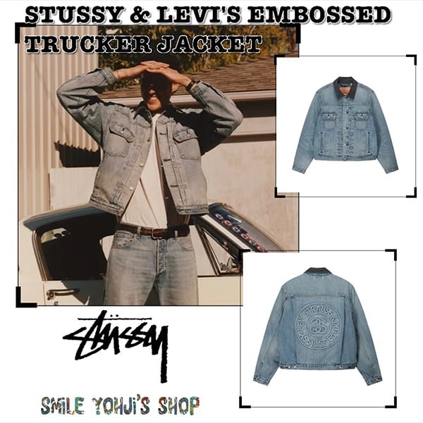 STUSSY コピー x levis 偽物 エンボストラッカージャケット 025554