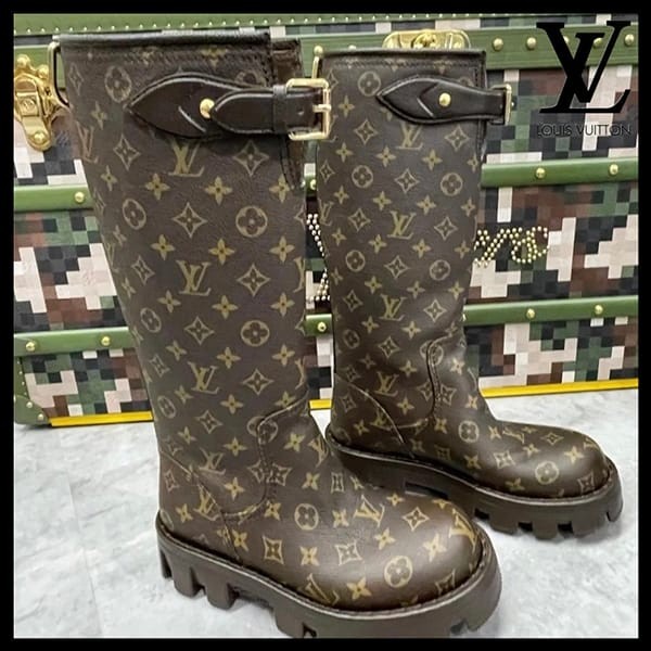 24SS人気 ルイヴィトン LV チェッカー・ライン ブーツ コピー 1ACNKY