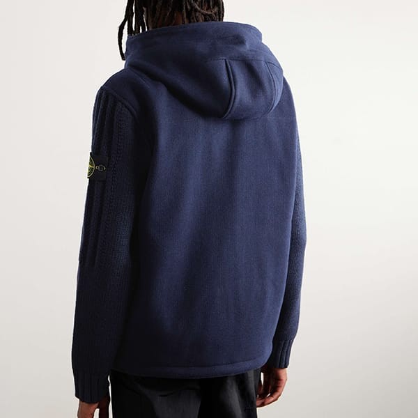 STONE ISLAND コピー ウールブレンド フーデッドジャケット std0010