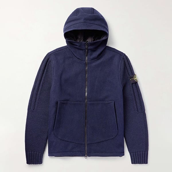 STONE ISLAND コピー ウールブレンド フーデッドジャケット std0010