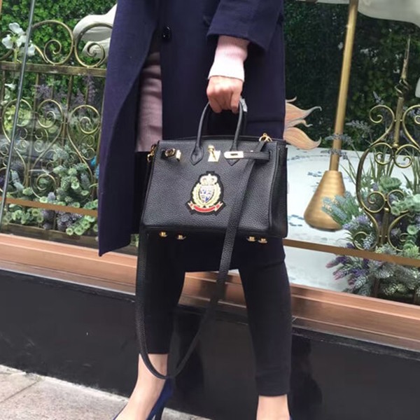 エルメスバーキン コピー 25 ハンドバッグ 塗鴉 Black ゴールド金具 トゴ Ｑ刻印 hermes81