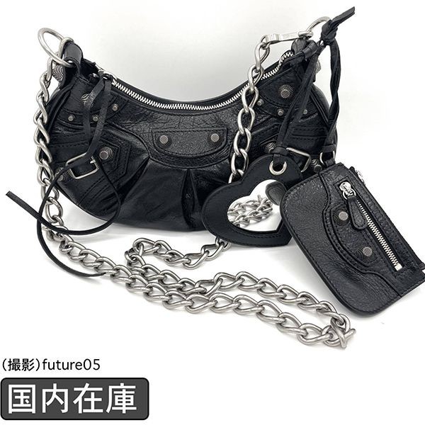 バレンシアガ Le Cagole XS コピーレザーショルダーバッグ712813