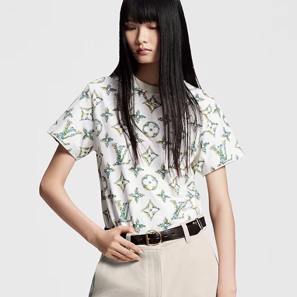 ルイヴィトン フローラルモノグラムTシャツ 偽物 1AFGRS