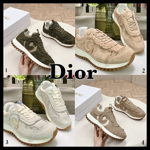 ディオール C`EST DIOR フリンジ スニーカー コピー♪4色 KCK403SUH_S18U