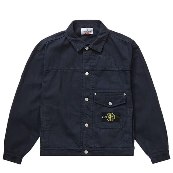 【シュプリーム x Stone Island】23FW デニム トラックジャケット 偽物 2色 spm33321