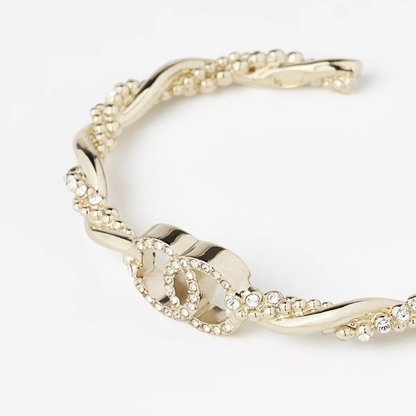 シャネル バングル メタル & ストラス クリスタル ABA712 B10484 NN009