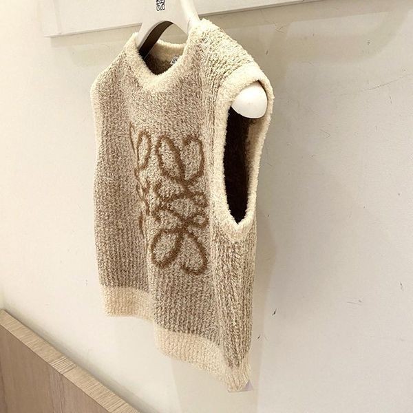 [ロエベ]アナグラム 偽物Vest in cotton blendアナグラムベストS359Y14KDI