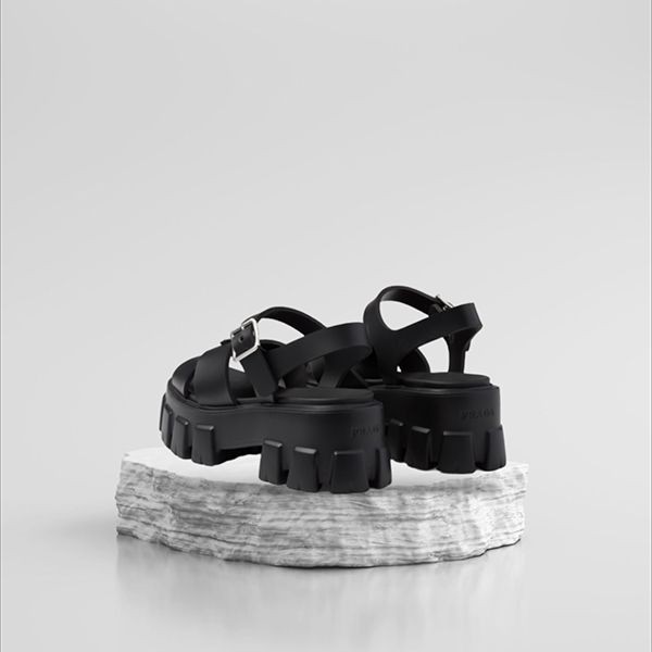 早い者勝ちプラダ モノリス コピーrubber sandal ラバー サンダル 5.5cm 1X382N