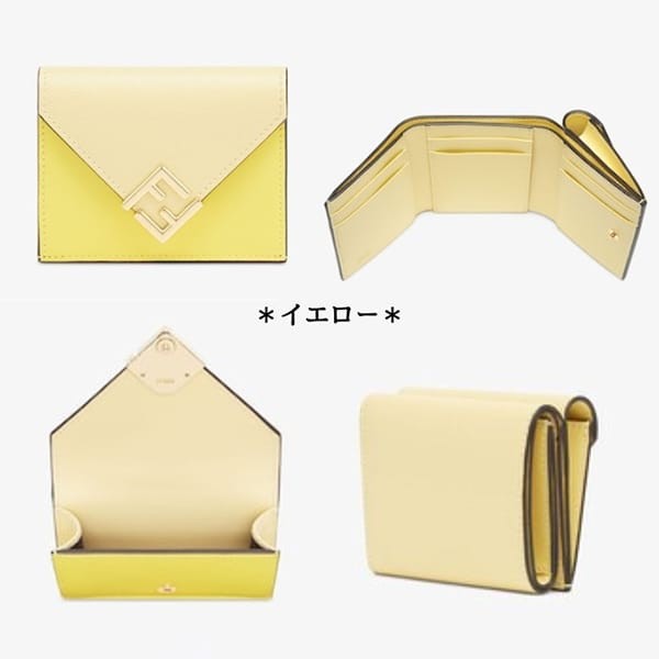フェンディ 偽物 FFダイヤモンド ツートン 三つ折り財布 8色 8M0480ALV4F1N1G