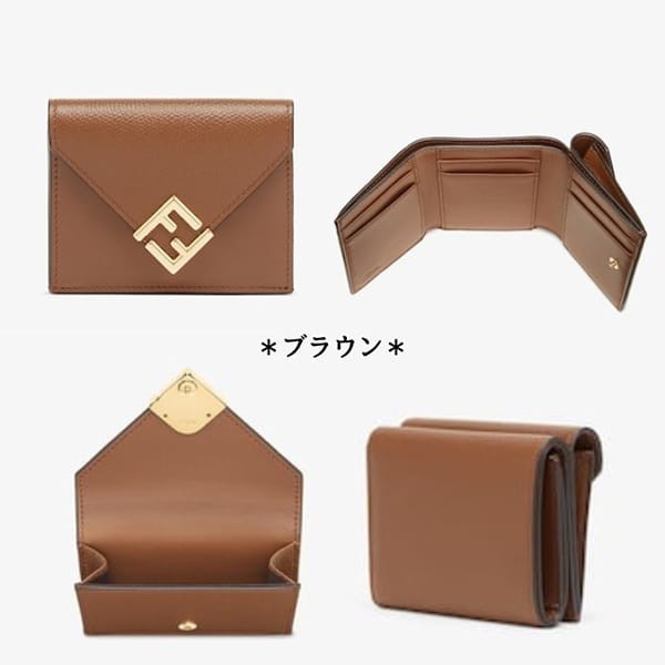 フェンディ 偽物 FFダイヤモンド ツートン 三つ折り財布 8色 8M0480ALV4F1N1G