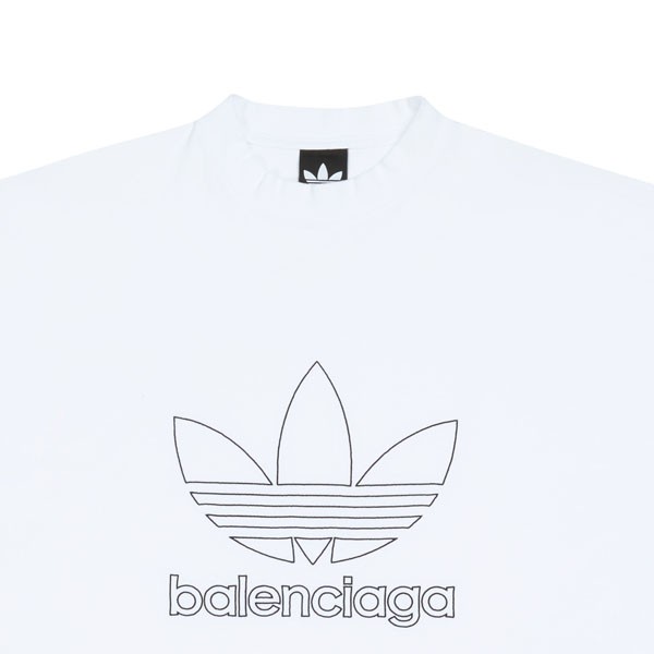 バレンシアガ アディダス tシャツ 偽物 激安 コラボ トレフォイル 723976TNVN