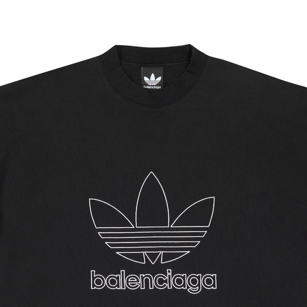 バレンシアガ アディダス tシャツ 偽物 激安 コラボ トレフォイル 723976TNVN
