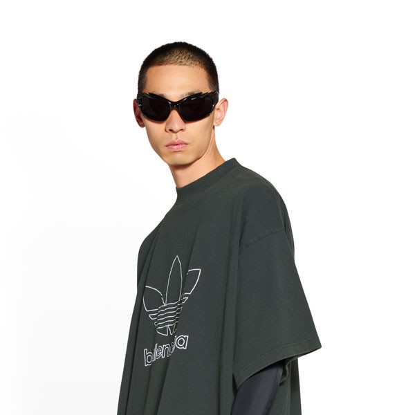 バレンシアガ アディダス tシャツ 偽物 激安 コラボ トレフォイル 723976TNVN