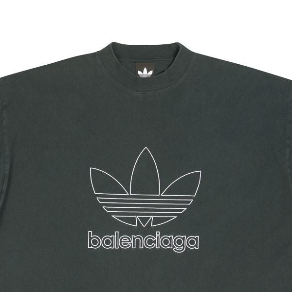 バレンシアガ アディダス tシャツ 偽物 激安 コラボ トレフォイル 723976TNVN