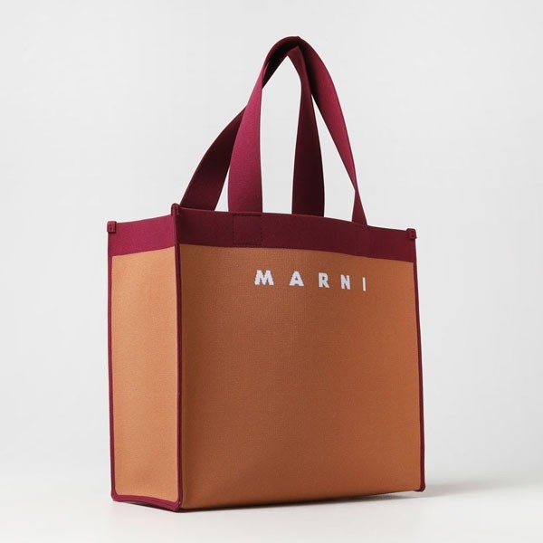 マルニ 偽物 ジャカード ショッピング トートバッグ 鞄 SHMQ0045A0P4547