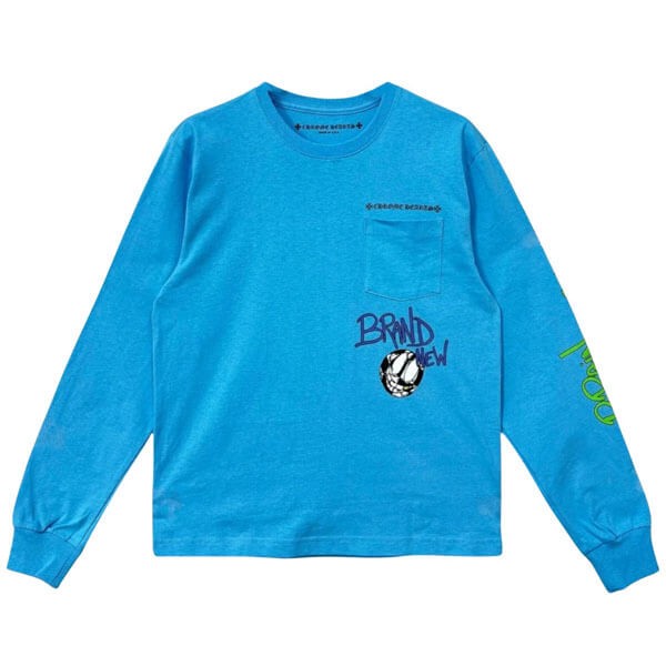 クロムハーツ マッティボーイ 偽物 コラボトレーナー ロンT PPO BRAIN NEW BLUE