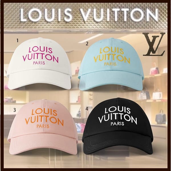 ルイヴィトン ロゴ キャップ LV パステル 4色 M7591M