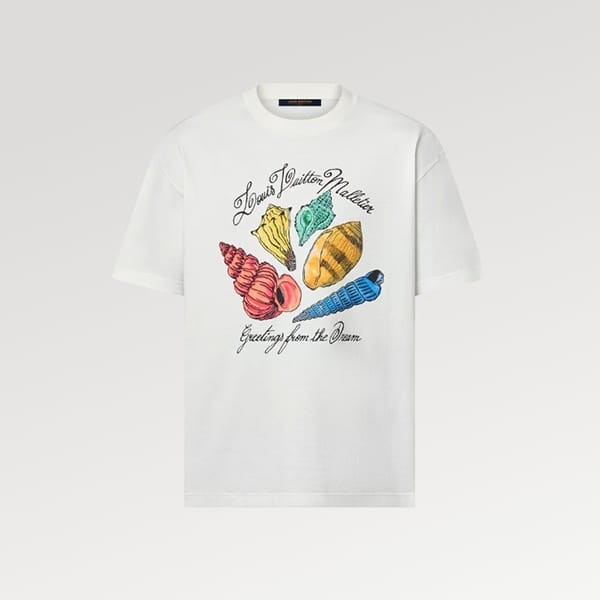 ルイヴィトン プリントショートスリーブコットンTシャツ 偽物 1AFR48