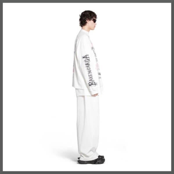 新作 バレンシアガ ロンtシャツ 偽物 DIY メタル オーバーサイズ 699191TPVO