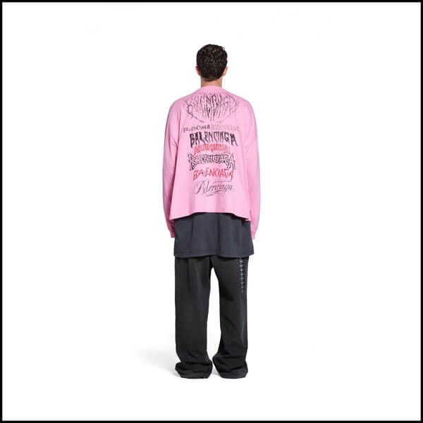新作 バレンシアガ ロンtシャツ 偽物 DIY メタル オーバーサイズ 699191TPVO