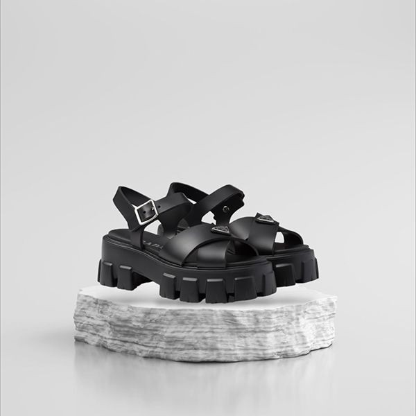早い者勝ちプラダ モノリス コピーrubber sandal ラバー サンダル 5.5cm 1X382N
