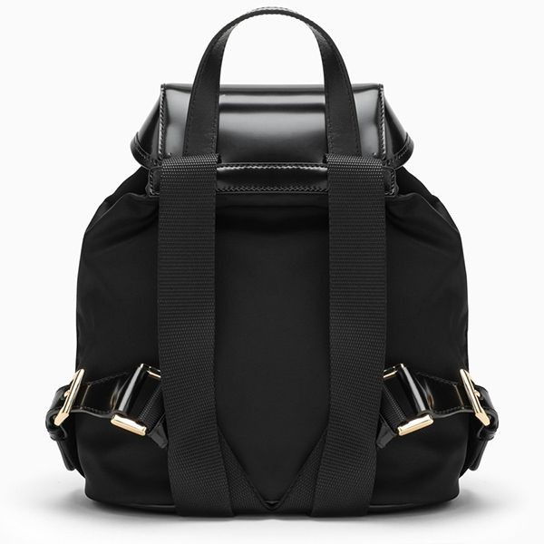 [プラダ]ブラック リナイロン N級品and leather バックパック1BZ074