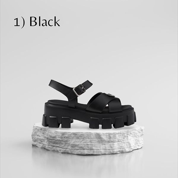 早い者勝ちプラダ モノリス コピーrubber sandal ラバー サンダル 5.5cm 1X382N