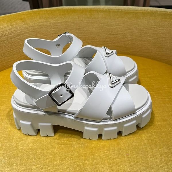 早い者勝ちプラダ モノリス コピーrubber sandal ラバー サンダル 5.5cm 1X382N