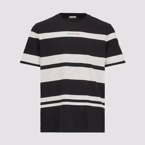 モンクレール ストライプ エンボスロゴ Tシャツ n級品 J10918C0005589AHZP90