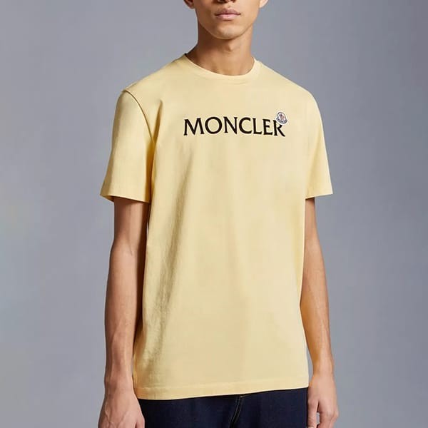 モンクレール プリントロゴ コットンTシャツ n級品 3色 J10918C000578390T11V