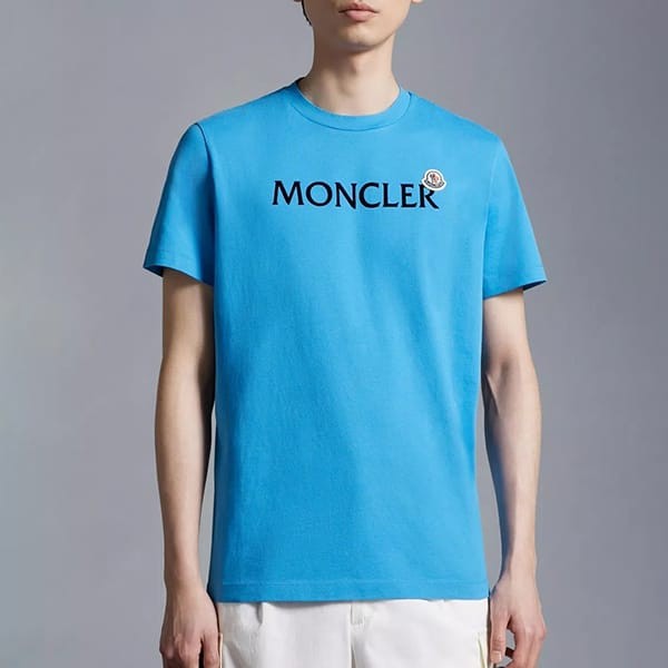 モンクレール プリントロゴ コットンTシャツ n級品 3色 J10918C000578390T11V