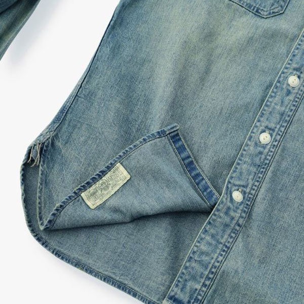 人気 ロンハーマン スーパーコピー Double RL Work Shirt 長袖デニムシャツ