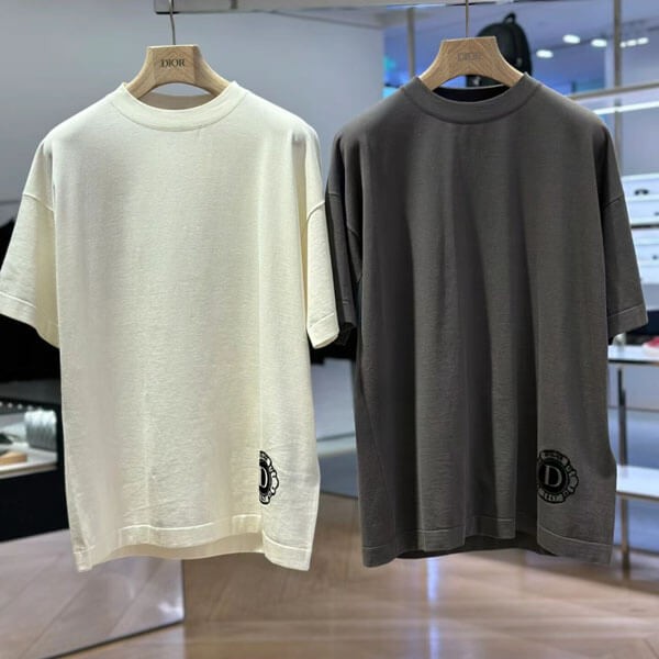 【未入荷色】24年夏★ディオールスーパーコピー ★シルク&コットン ジャージー Tシャツ 483M648AT823