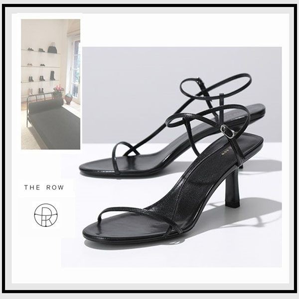 The Row ★ ベアー Sandal ♪ 65mm ブラックw24050202