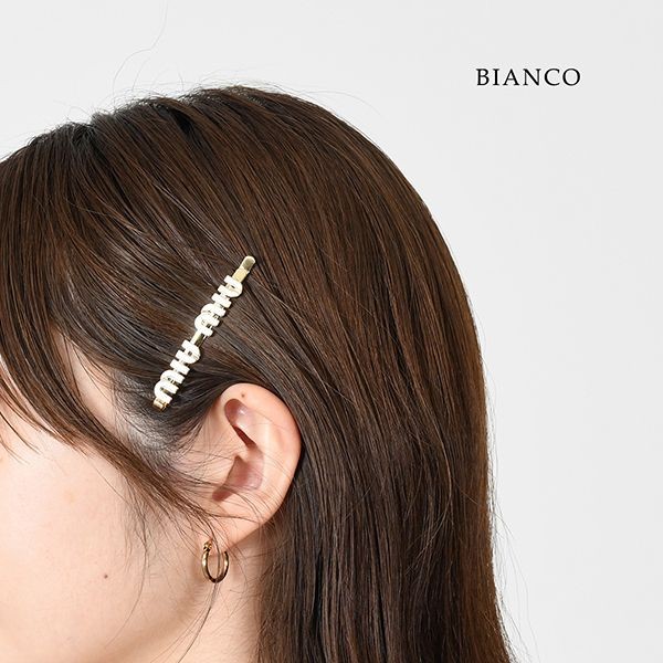 ミュウミュウ エナメルロゴヘアクリップ N級品5IF146 2F6T