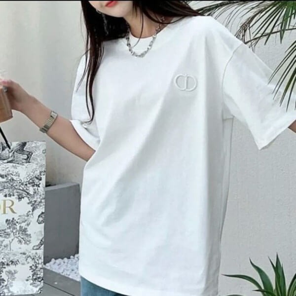 ディオール Tシャツ 激安 偽物 CD Icon コットンロゴ 943J605A0554