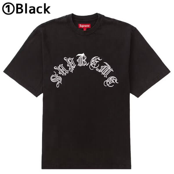 シュプリームTシャツ偽物★WEEK 2 オールドイングリッシュロゴ 半袖 Tシャツ