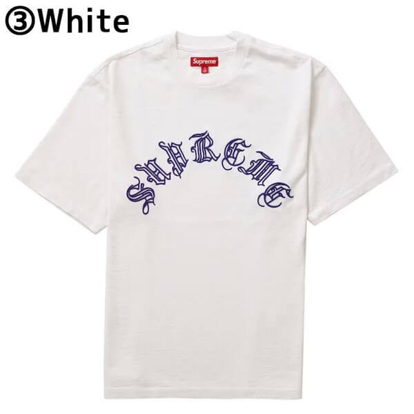 シュプリームTシャツ偽物★WEEK 2 オールドイングリッシュロゴ 半袖 Tシャツ