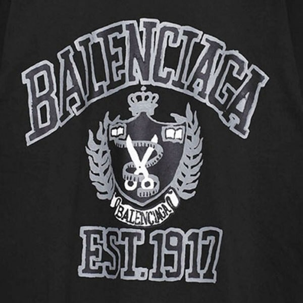 バレンシアガ ロゴ Tシャツ 偽物 BLACK 739784TOVK1