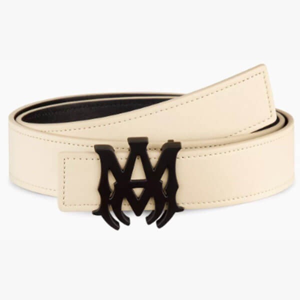 アミリ ベルトコピー Ma Buckle Leather リバーシブルベルトAir Blue Birch
