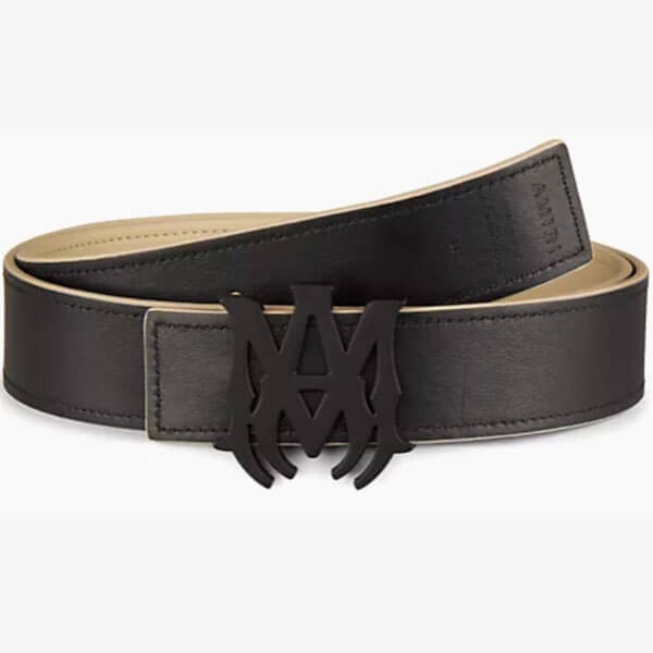 アミリ ベルトコピー Ma Buckle Leather リバーシブルベルトAir Blue Birch