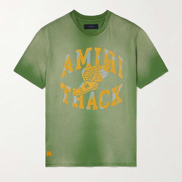 AMIRI Tシャツ 激安トラック ロゴ プリント コットン Tシャツ 人気