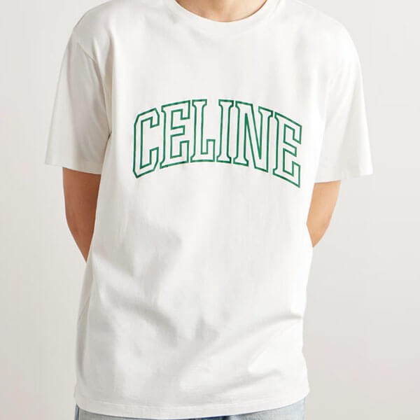セリーヌ ルーズ Tシャツ 偽物 コットンジャージー ロゴ 2X60L671Q38YG