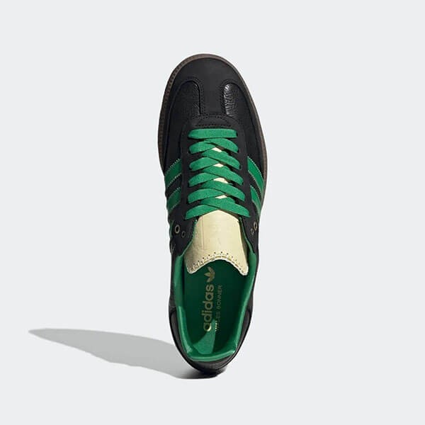 ウェールズボナー サンバ 偽物 Adidas Wales Bonner Samba Black Green S42590