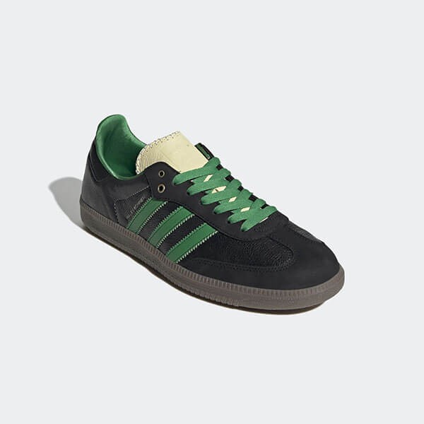 ウェールズボナー サンバ 偽物 Adidas Wales Bonner Samba Black Green S42590