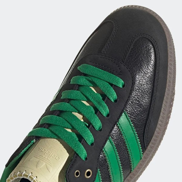 ウェールズボナー サンバ 偽物 Adidas Wales Bonner Samba Black Green S42590
