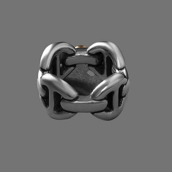人気アクセ【HOORSENBUHS】Affixクワッドシルバーゴールドリング