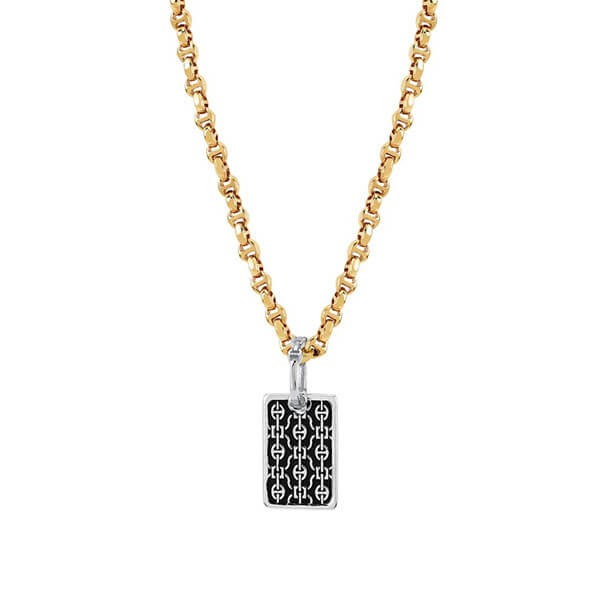 ■HOORSENBUHS■スターリングシルバーペンダント■ラクタングル