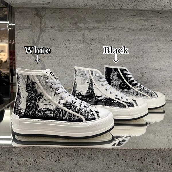 Walknディオール ハイトップ プラットフォームスニーカー 偽物 3色 KCK382LIB_S11X