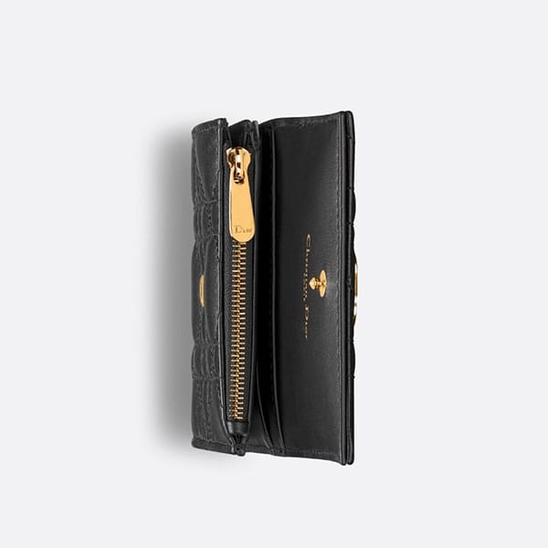 ディオール Jolie Hibiscus ウォレット カナージュラムスキン 偽物 3色 S3105UNJB_M900
